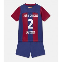 Barcelona Joao Cancelo #2 Hjemme Trøje Børn 2023-24 Kortærmet (+ Korte bukser)